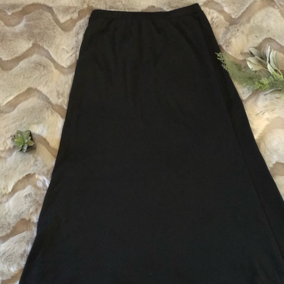 🔴 Gothic Emo Punk Long Black Maxi Skirt w/ Zip M - Picture 5 of 6
